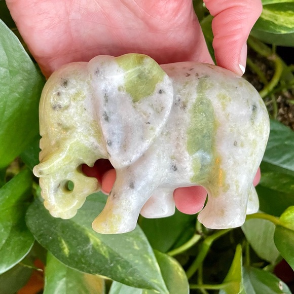 Mother Nature Other - 🐘Majestic Hand Carved Jade Elephant🐘 ~Over 1 lb!